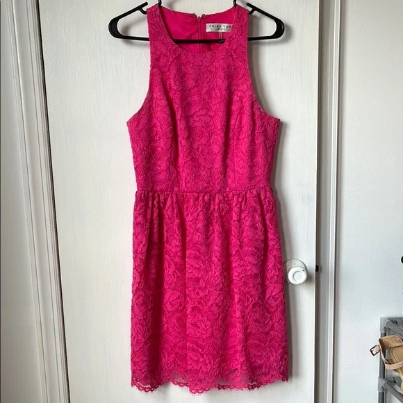 chinese dress ladies Trina Turk Collared Lace-Up Dress - Rio Rose